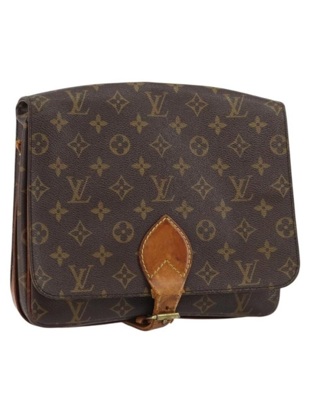 Authentic LOUIS VUITTON Monogram Cartouchiere GM Shoulder Bag M51252 LV
